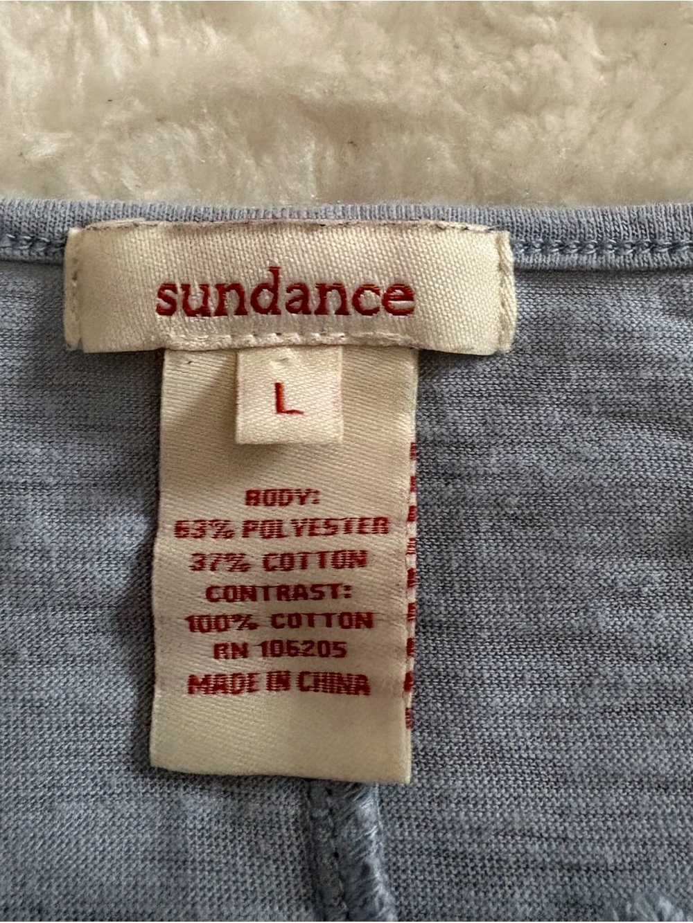 Sundance Lily Paramour Light Blue Lace Inset Long Sleeve Top - Picture 5 of 5